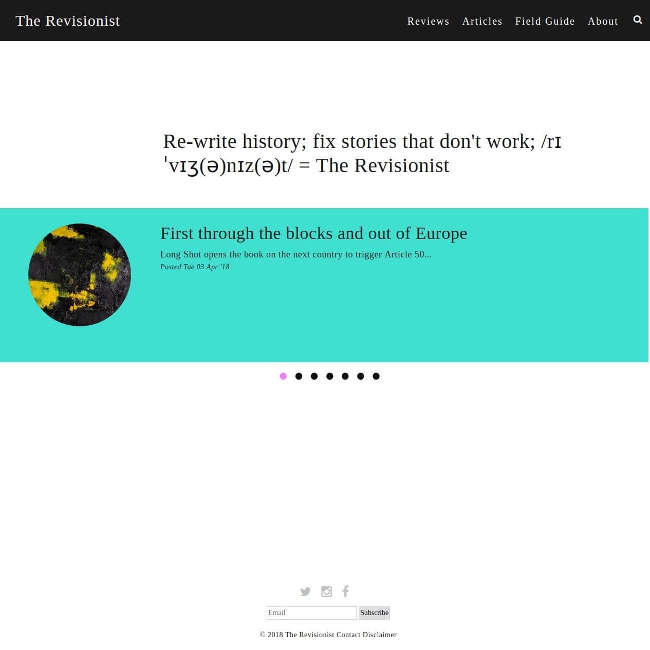 Jacob Daniel Web Developer Work for The Revisionist